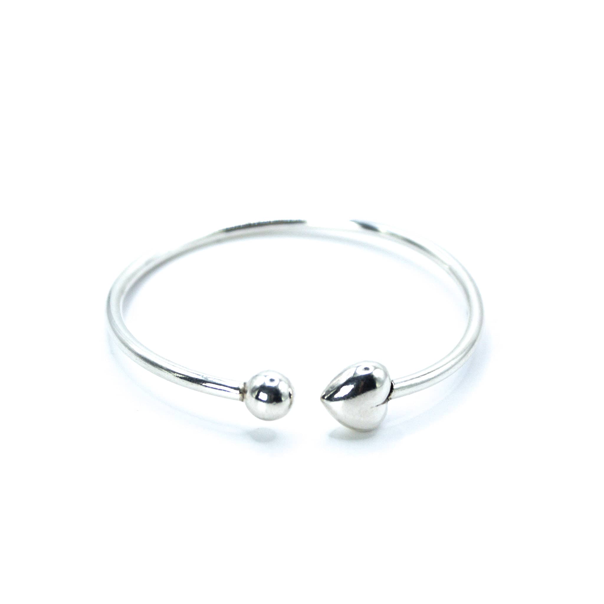 Esclava Punto y Corazón Plata 925